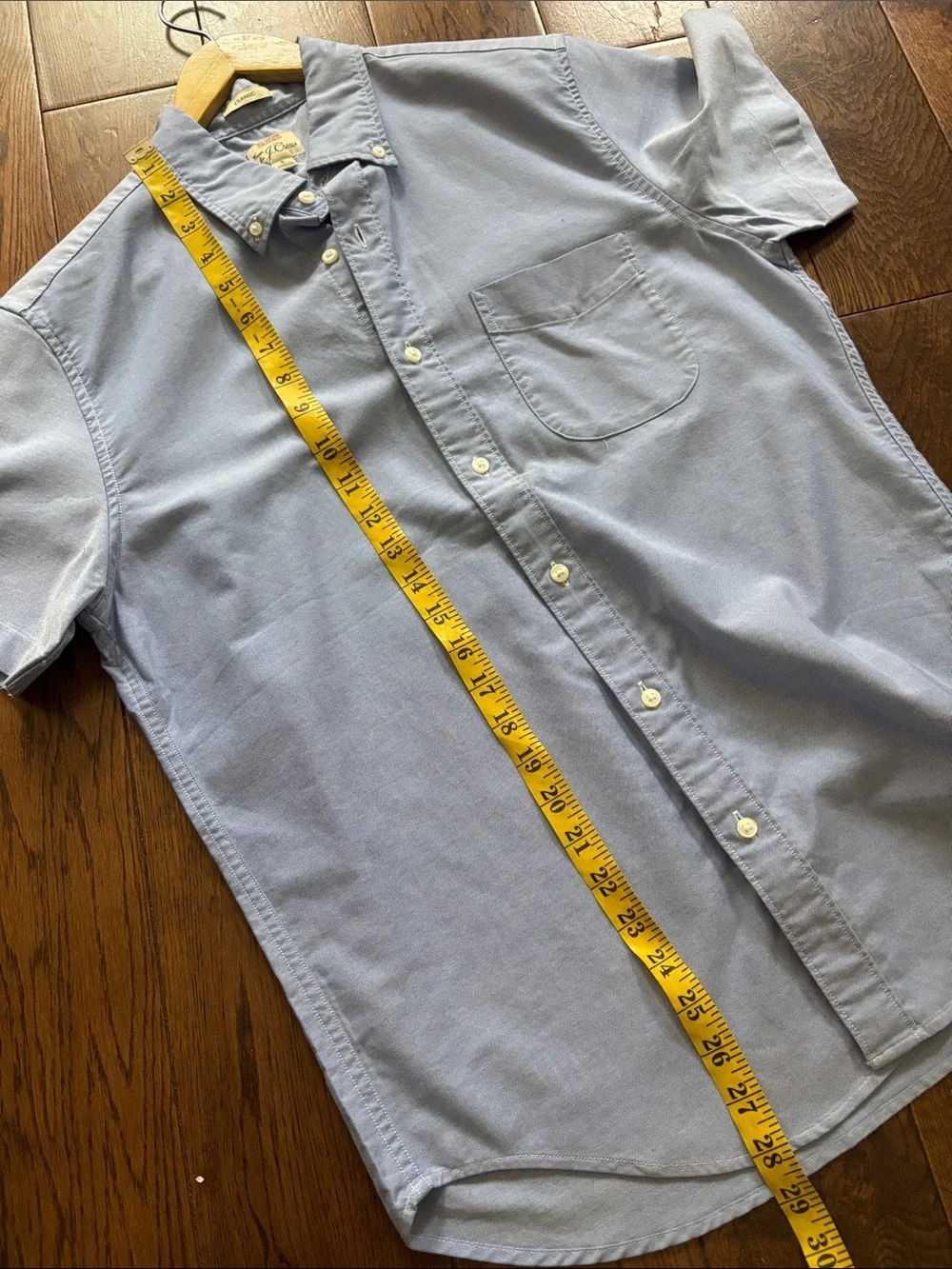 NEW J.Crew Blue Classic All Cotton Oxford Short Sleeve Button Down Shirt sz S